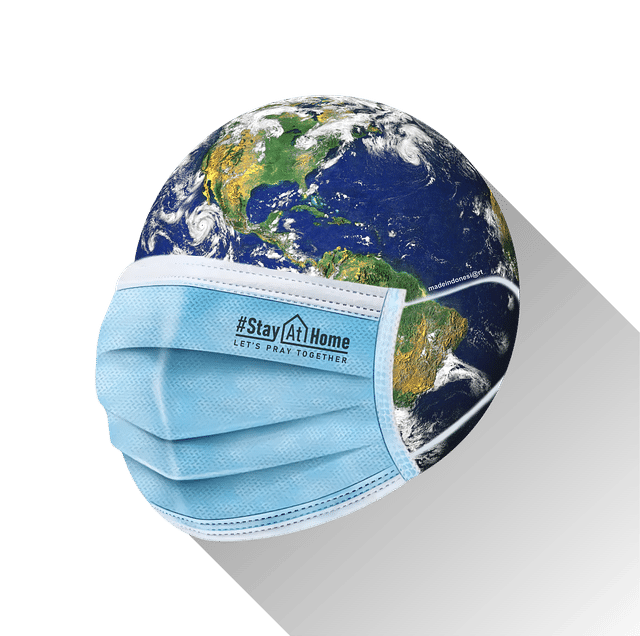 Facemask and the earth